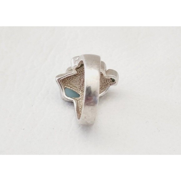 VINTAGE SOUTHWESTERN WHITNEY KELLY TURQUOISE STERLING RING SIZE 10 - Picture 5 of 8
